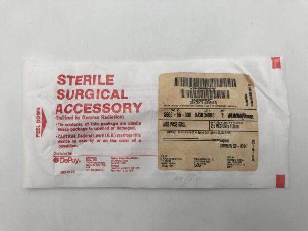 Microaire 5606-66-000 DePuy MAGNAForce Wire Pass Drill 2 x Medium x 1.0mm