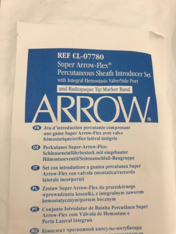 Arrow CL-07780 Super Arrow-Flex Percutaneous Sheath Introducer Set 7Fr (X)