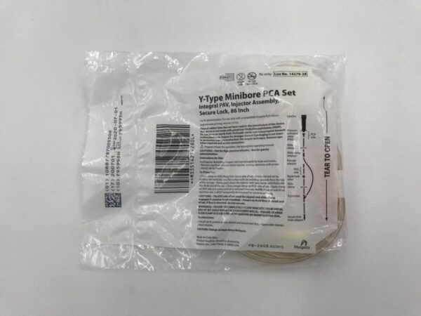 Hospira 14279-28 Y-Type Minibore PCA Set Integral PAV, Injector Assembly, Secure Lock, 86 inch (X)