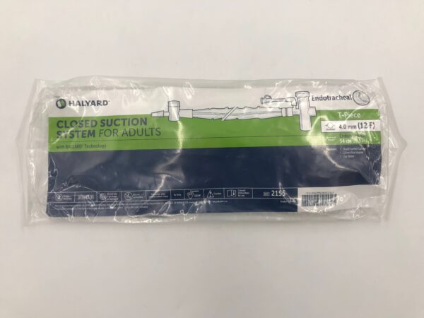 HALYARD 2155 Closed Suction System For Adults Endotracheal T-Piece 12F