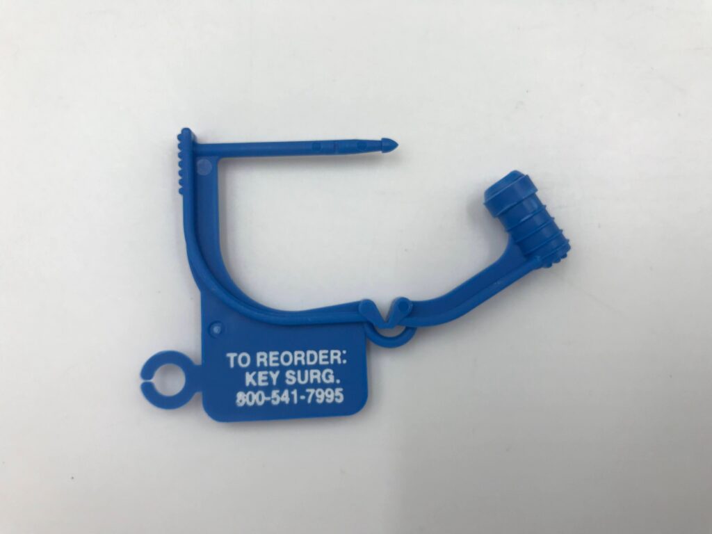 KEY SURGICAL LT-200-1000 Locking Tags, Blue 1in (1000/Case) - GB