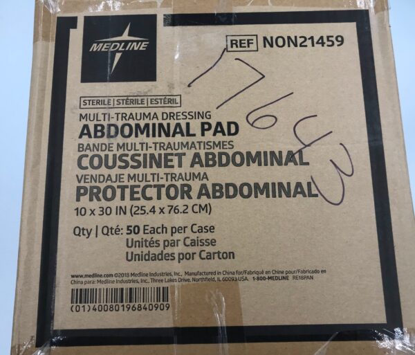 MEDLINE NON21459 Abdominal Pad Multi-Trauma Dressing 10x30in (50/Case)