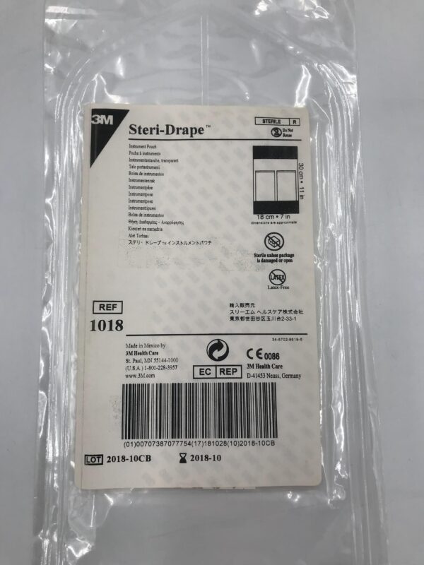 3M 1018 Steri-Drape Instrument Pouch 30cm x 18cm (11in x 7in) (X)