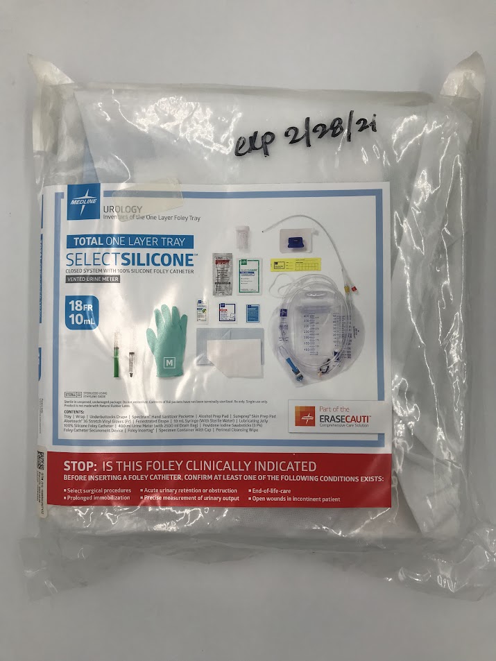 MEDLINE URO180818 Total One Layer Urology Tray 18F x 10ml (X)