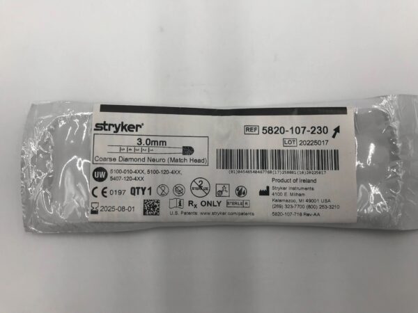 STRYKER 5820-107-230 Coarse Diamond Neuro (Match Head)