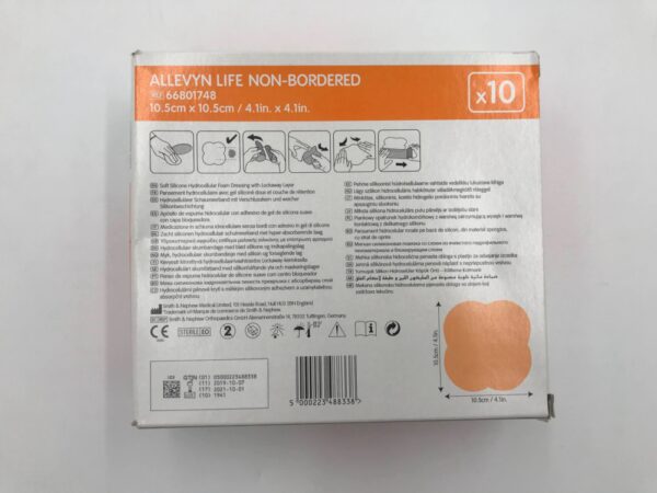 SMITH & NEPHEW 66801748 Allevyn Life Non-Bordered Soft Silicone Hydrocellular Foam Dressing (10/Box)(X)