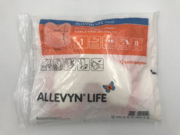 SMITH & NEPHEW 66801304 Allevyn Life Heel, Silicone Adhesive, Lock Away Core 25cm x 25.2cm (10/Bag) (X)