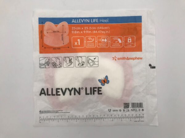 SMITH & NEPHEW 66801304 Allevyn Life Heel, Silicone Adhesive, Lock Away Core 25cm x 25.2cm (10/Bag) (X)