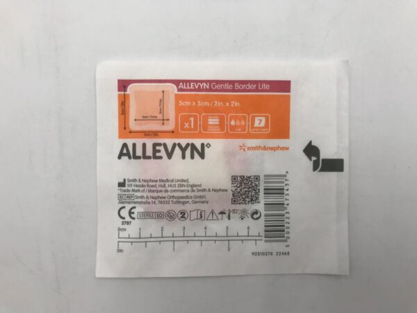 SMITH & NEPHEW 66800833 Allevyn Gentle Border Lite Silicone Adhesive 5cm x 5cm (X)