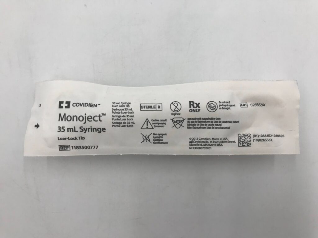 COVIDIEN 1183500777 Monoject 35mL Syringe Luer-Lock Tip - GB TECH USA
