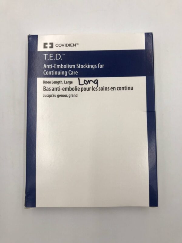 COVIDIEN 4284 T.E.D. Anti-Embolism Stockings for Continuing Care Knee Length, Lg, Long (X)
