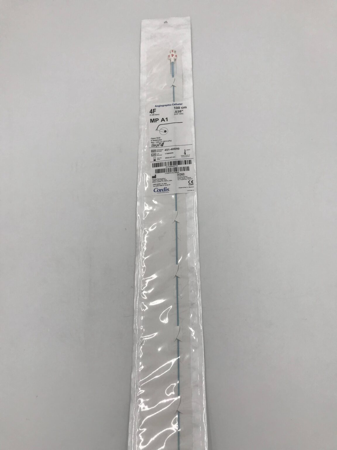 CORDIS 451-406H0 Tempo4 Angiographic Catheter MP A1 4F (X) - GB