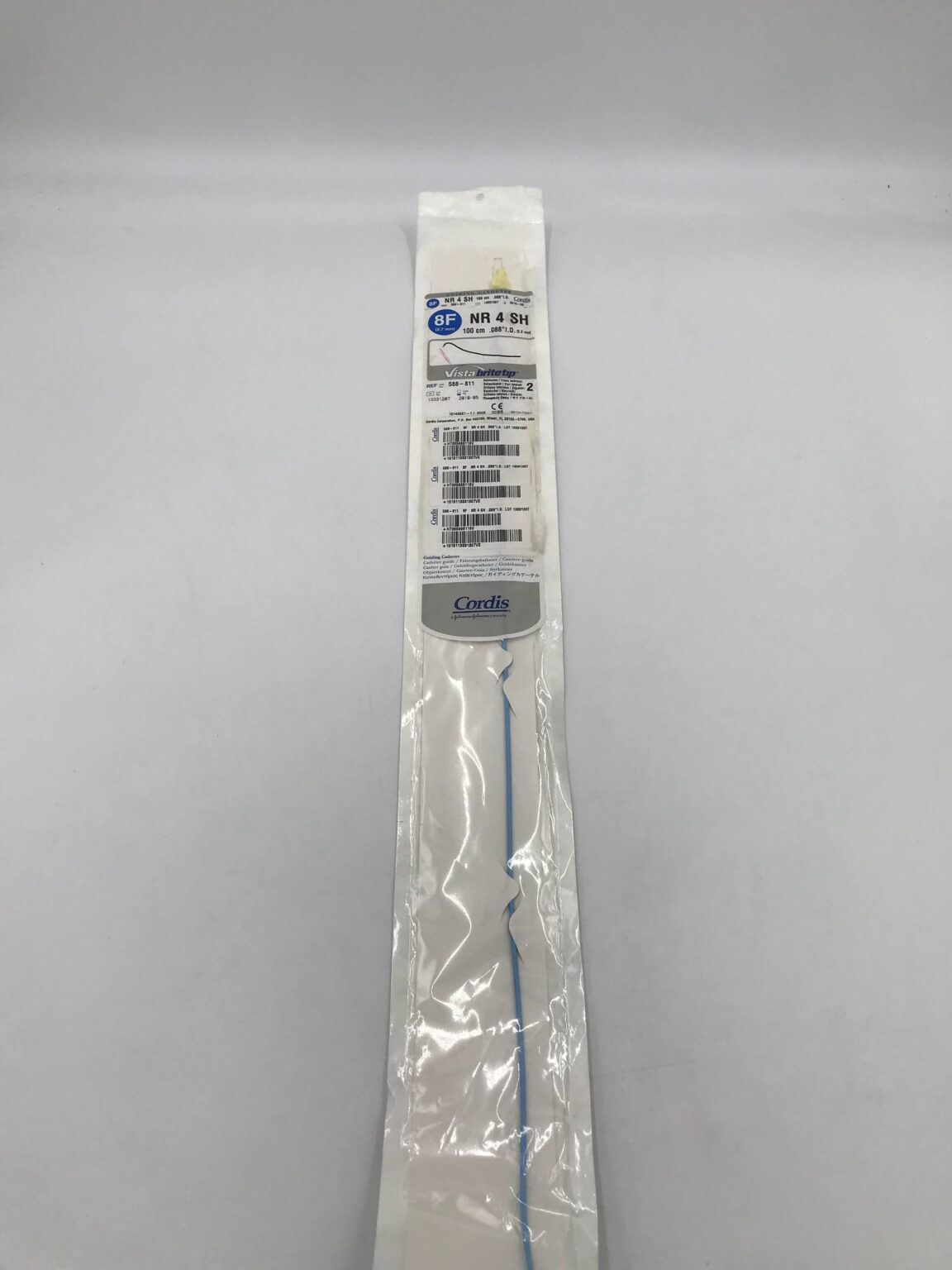 Cordis 588-811 Vista BriteTip NR 4 SH Guiding Catheter 8F 100cm (X