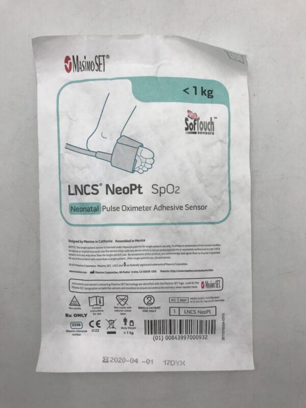 MASIMO 2330 LNCS NeoPt SpO2 Neonatal Pulse Oximeter Adhesive Sensor (X)