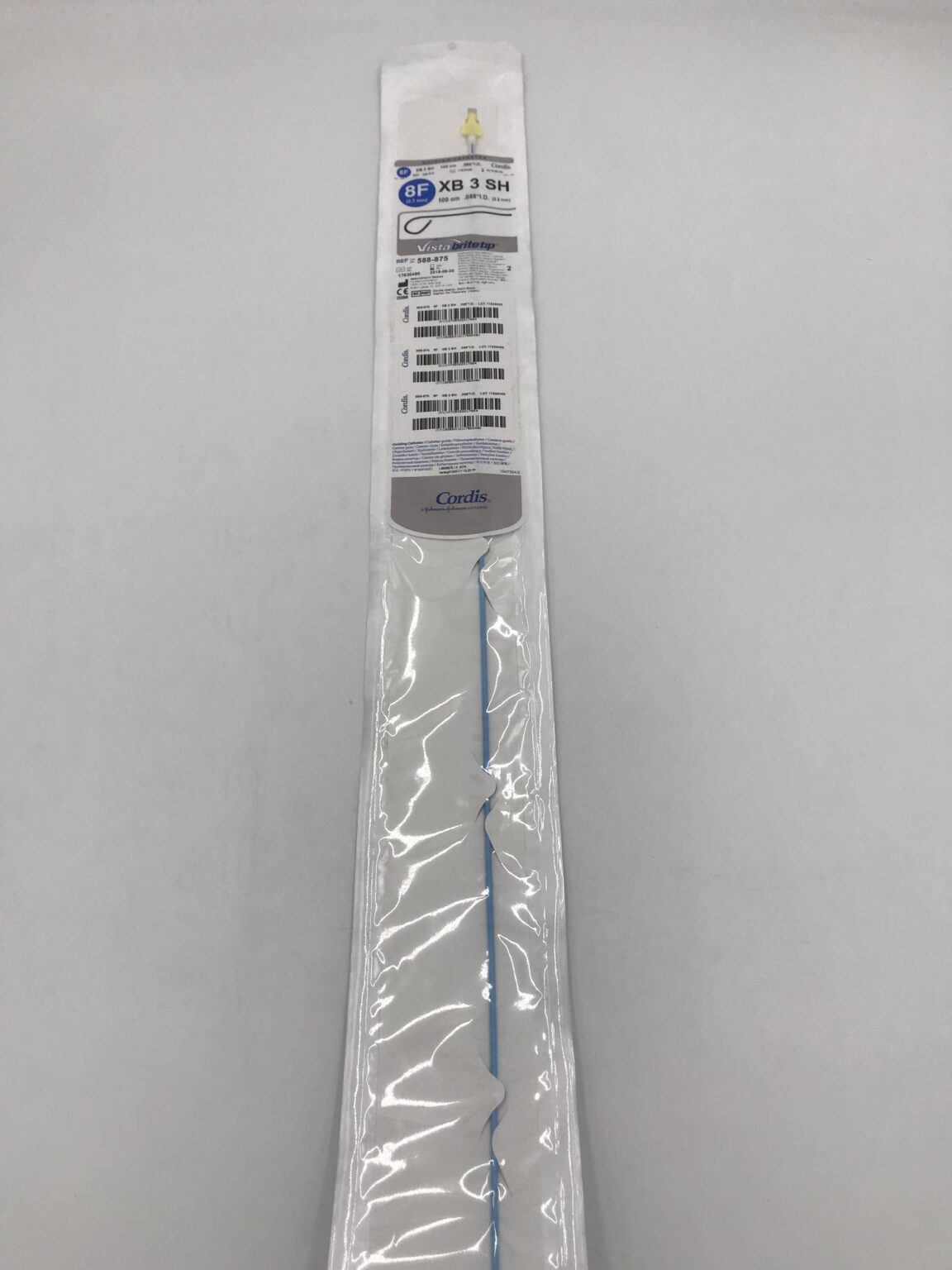 CORDIS 588-875 VistaBriteTip Guiding Catheter XB 3 SH 8F 100cm (X
