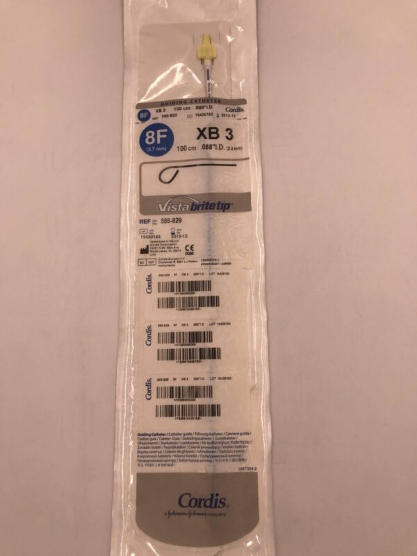 CORDIS 588-829 VistaBriteTip Guiding Catheter XB 3 8F 100cm (X)