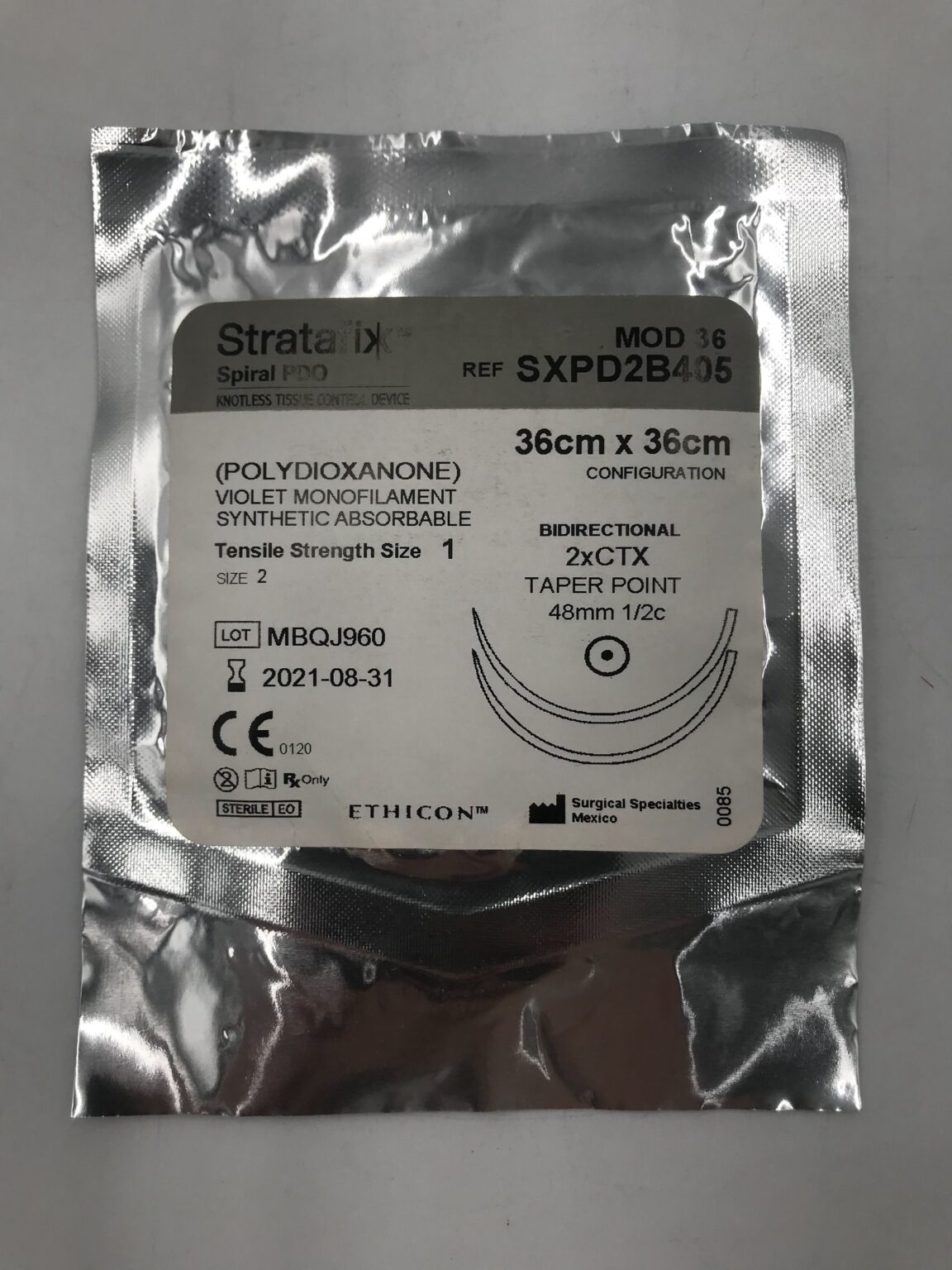 ETHICON SXPD2B405 Stratafix Spiral PDO Knotless Tissue Control