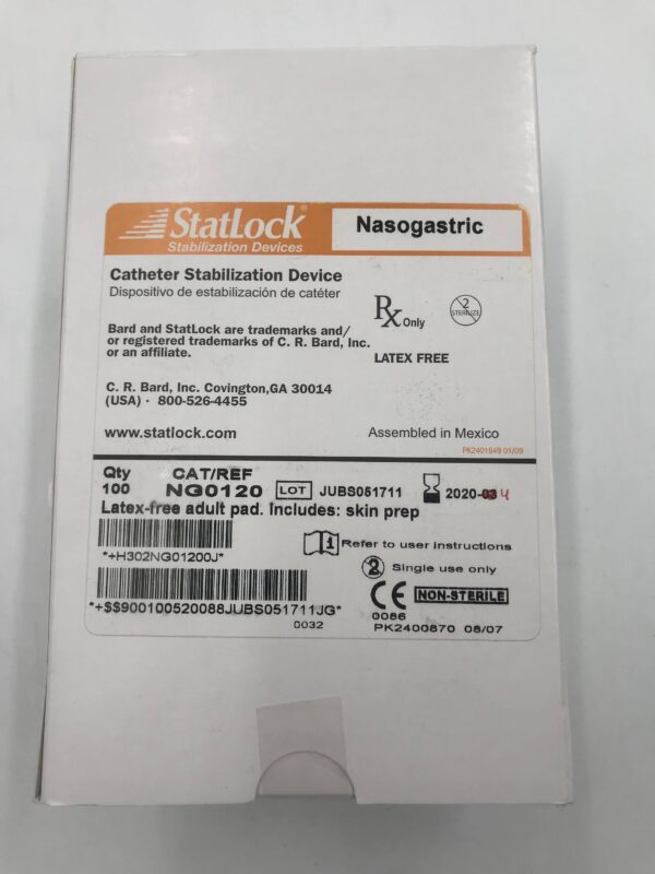 Bard NG0120 StatLock Catheter Stabilization Device (100/Box) (X)