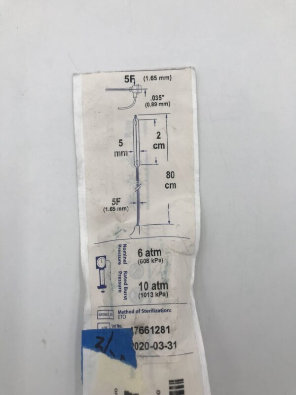 CORDIS 419-5020S PTA Pro Dilatation Catheter 5F 5mm X 2cm  X 80cm (X)
