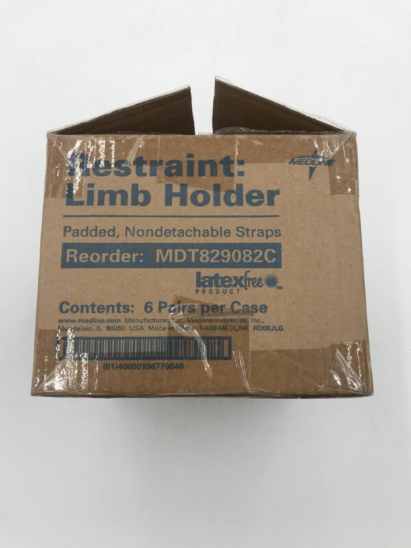 Medline MDT829082C Restraint Limb Holder Padded, Non Detachable Straps (6pair/Case)