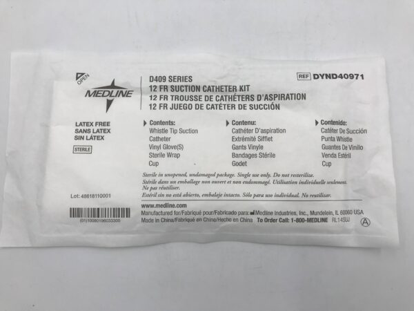 Medline DYND40971 D409 Series 12Fr Suction Catheter Kit