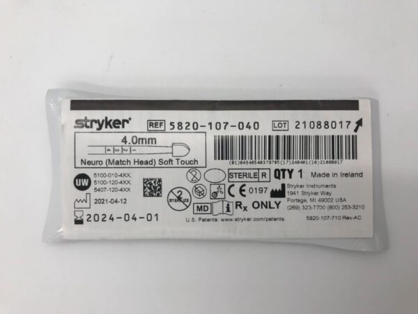 STRYKER 5820-107-040 Neuro (Match Head) Soft Touch 4mm