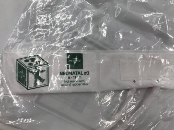 Medline MDS9753 Disposable Neonatal BP Cuff Range 6-11cm, 2-Tube, #3