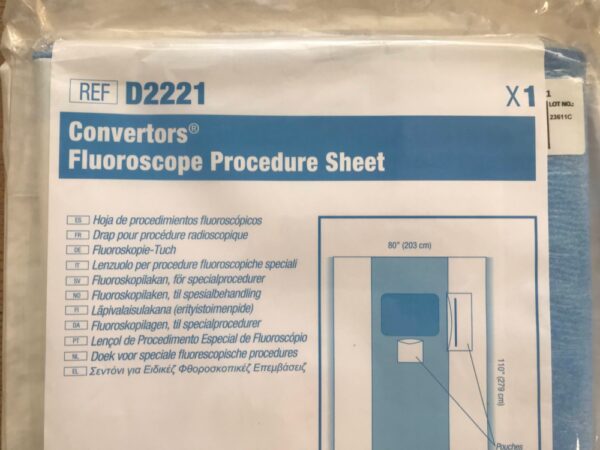 CARDINAL HEALTH D2221 Convertors Fluoroscope Procedure Sheet 80in x 110in