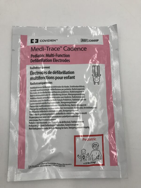 Covidien 22660P Medi-Trace Cadence Pediatric Multi-Function Defibrillation Electrodes ≤ 22lbs (10kg) (X)