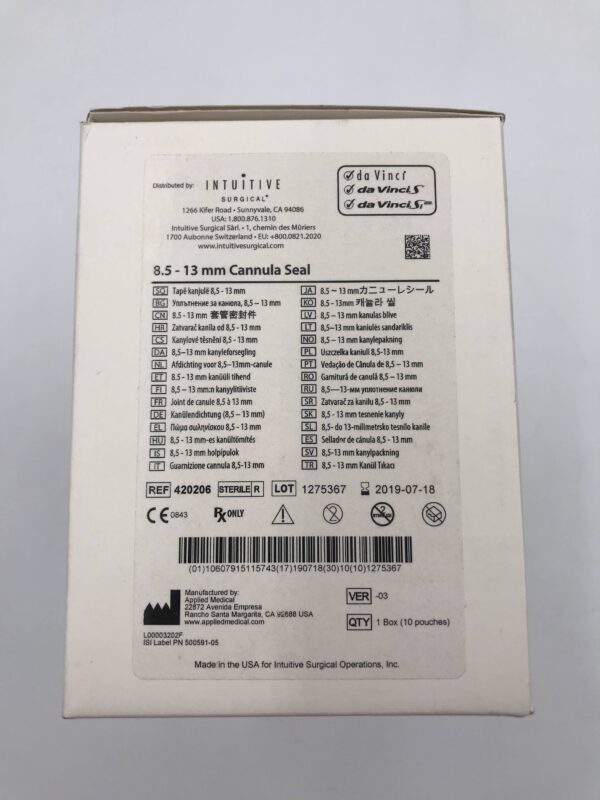 Applied Medical 420206 Intuitive Surgical Da Vinci 8.5 -13mm Cannula Seal (10/Box) (X)