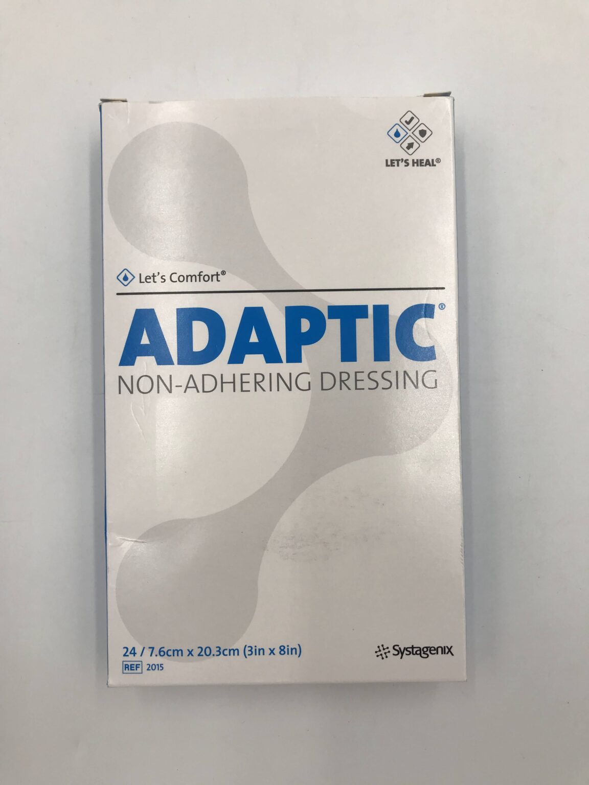 SYSTAGENIX 2015 Adaptic Non-Adhering Dressing 7.6cm x 20.3cm (24