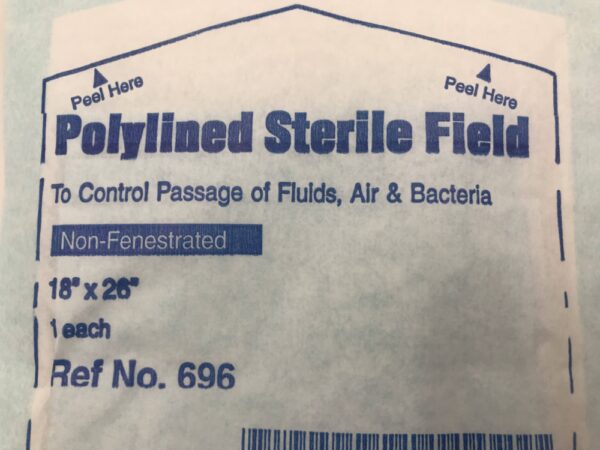 Busse 696 Polylined Sterile Field Non-Fenestrated 18" x 26" (20/Pack) (X)