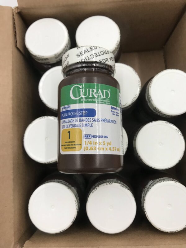 Medline Non255145 Curad Plain Packing strip 1/4in x 5yd (12/Box)