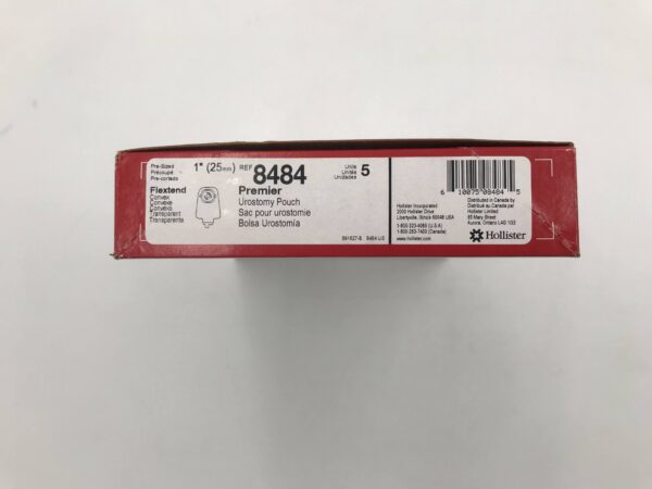 Hollister 8484 Premier Urostomy Pouch Convex 1" (25mm) (5/Box)