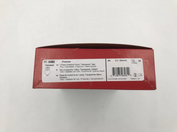 Hollister 8460 Premier Flextend 1-Piece Urostomy Pouch, Transparent, Tape, 2 1/2" (10/Box)