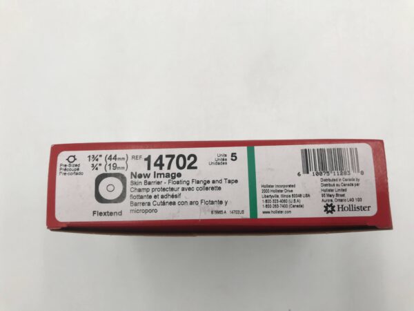 Hollister 14702 New Image Skin Barrier - Floating Flange and Tape 1 3/4", 3/4" (5/Box)