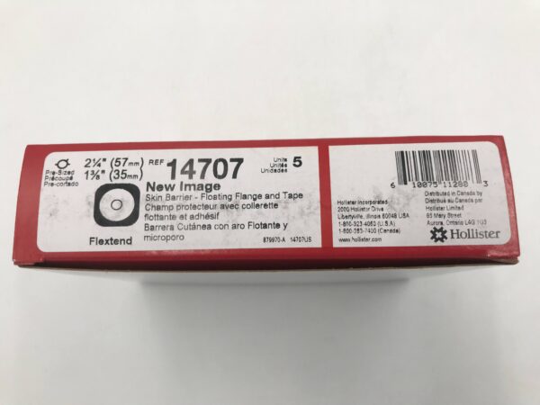 Hollister 14707 New Image Skin Barrier Floating Flange and Tape 2 1/4", 1 3/8" (5/Box)