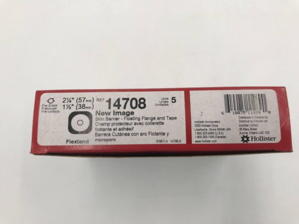 Hollister 14708 New Image Skin Barrier - Floating Flange and Tape Pre-sized 2 1/4" Flextend (5/Box)