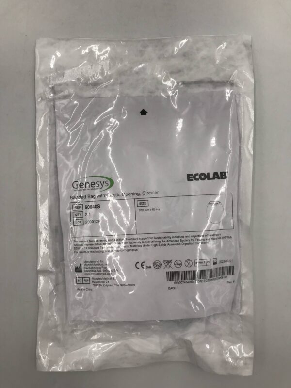 MICROTEK 60040S Ecolab Genesys Banded Bag w/ Elastic Opening Circular 102cm