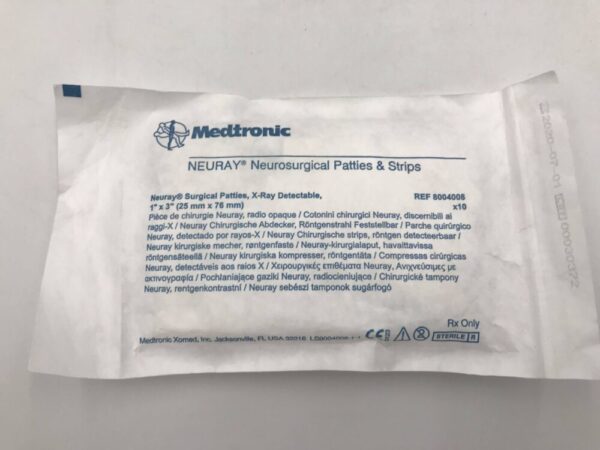 Medtronic 8004008 Neuray Neurosurgical Patties & Strips 1" x 3" (10/Pkg) (X)
