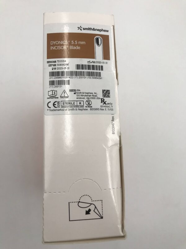 Smith&Nephew 7205314 Dyonics 5.5mm Incisor Blade (6/Box)