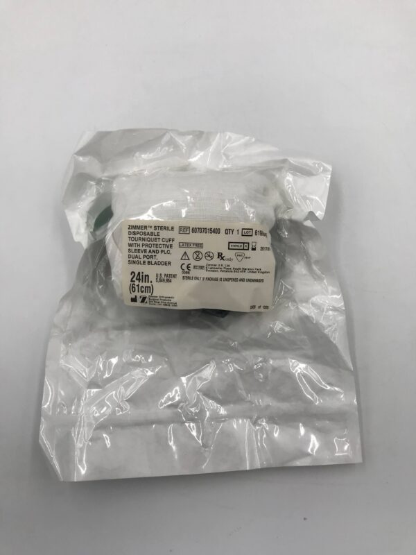 Zimmer 60707015400 Disposable Tourniquet Cuff, Dual Port, Single Bladder, 24in (X)
