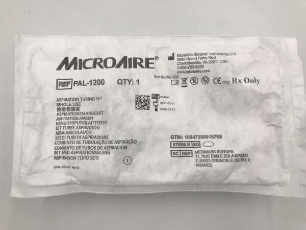 MicroAire PAL-1200 Aspiration Tubing Set