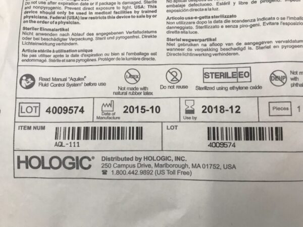 World Of Medicine/Hologic AQL-111 Aquilex Outflow Tube (X)
