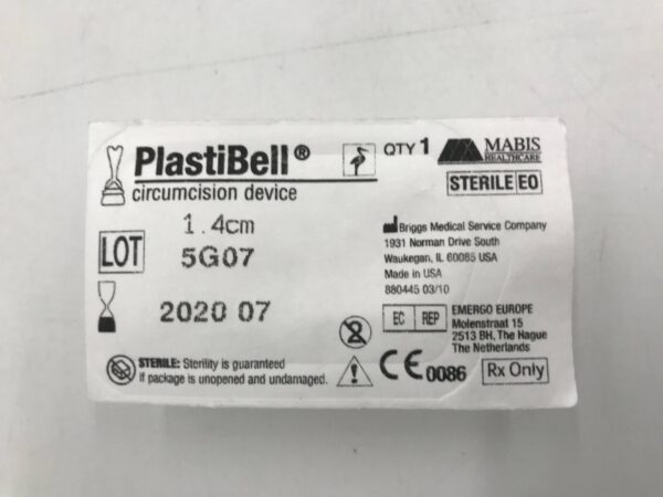 Briggs 9234 Mabis PlastiBell 1.4cm Circumcision Device (X)