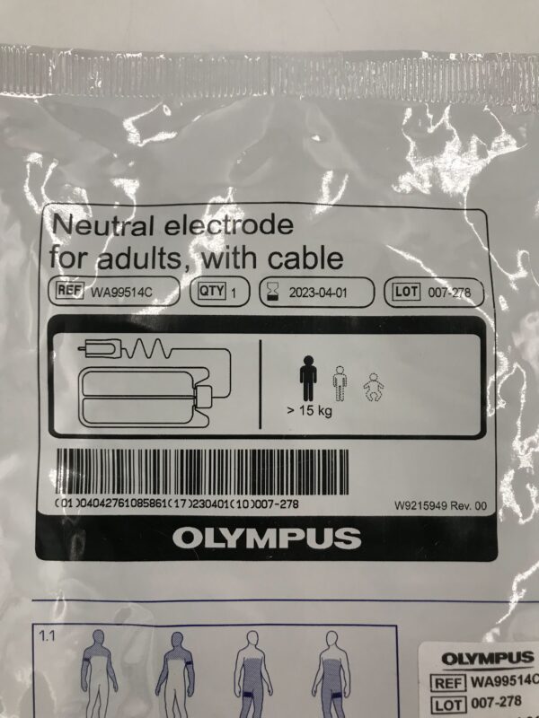 Olympus WA99514C Neutral Electrode for Adults, with Cable (X)