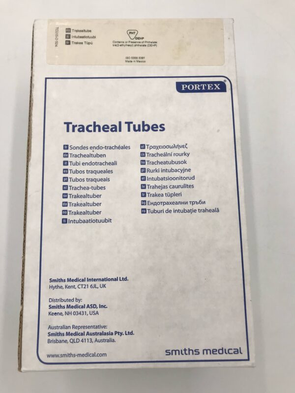 Smiths Medical 100/105/035 Portex Tracheal Tube Oral/Nasal Ivory 3.5mm=I.D. 5.1mm=O.D. (9/Box) (X)