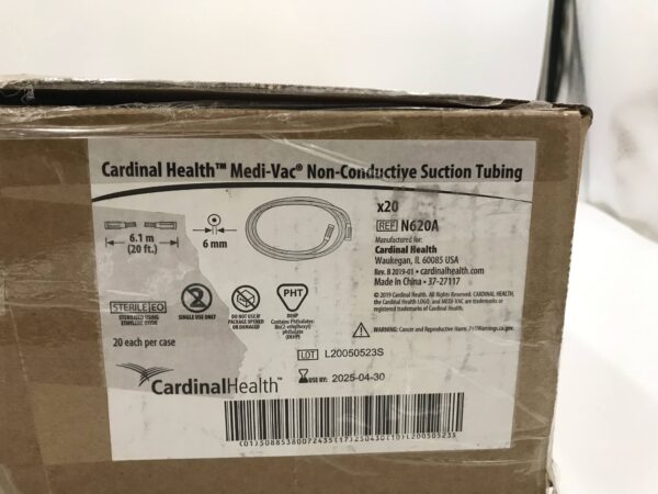 Cardinal Health N620A Medi-Vac Non-Conductive Suction Tubing (20/Case)
