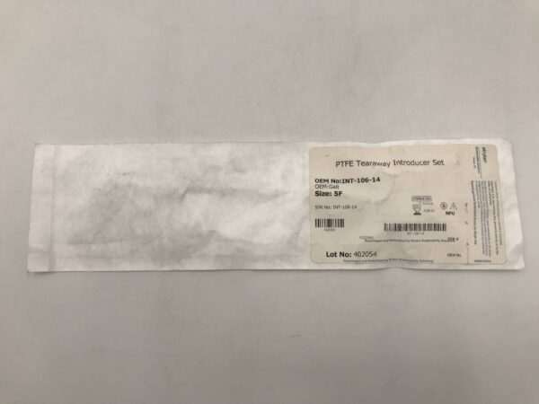Galt INT-106-14 PTFE Tearaway Introducer Set 5F (Reprocessed By Stryker) (X)