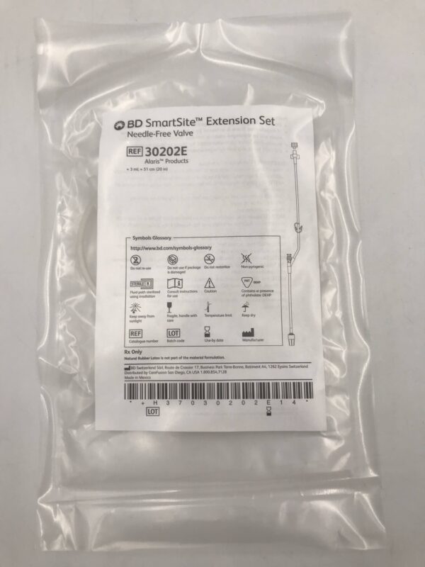 BD 30202E SmartSite Extension Set Needle-Free Valve